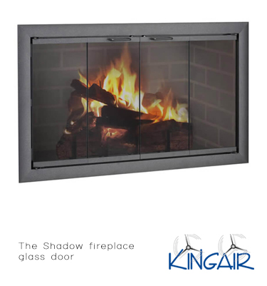 The shadow fireplace glass door